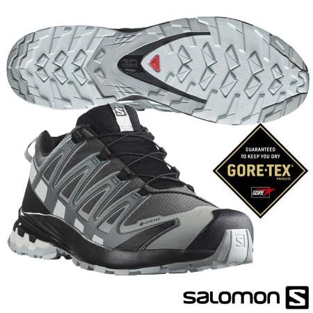 【索羅門 SALOMON】男 XA PRO 3D V8 GTX 輕量健野鞋./417354 磁灰/暴綠/白✿30E010